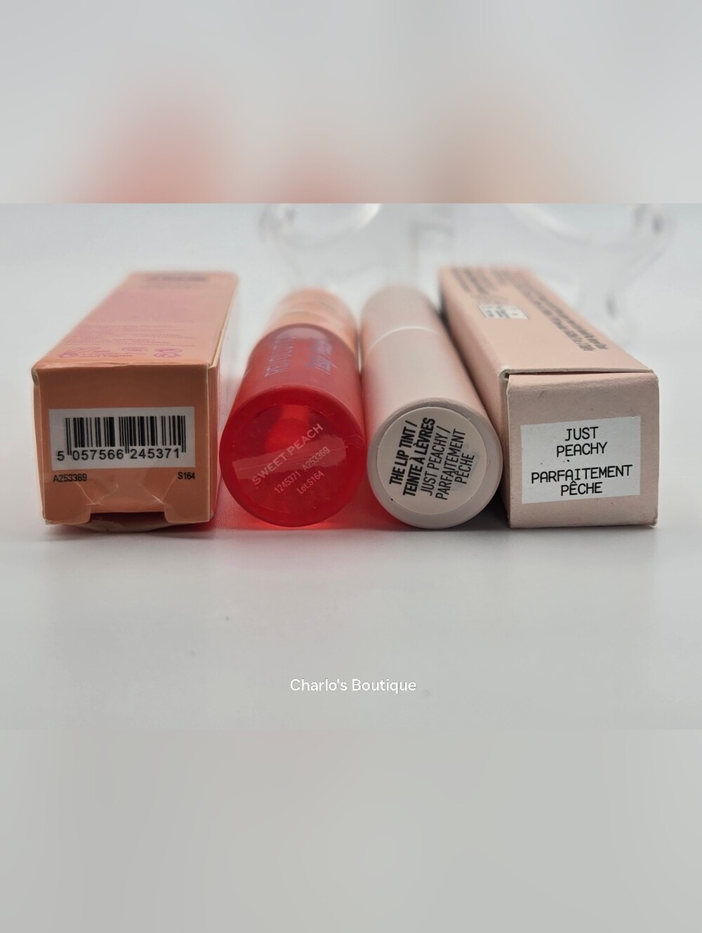 Jones Road Lip Tint Just Peachy & I Heart Revolution Peach Lip Oil Duo NIB - Picture 2 of 6